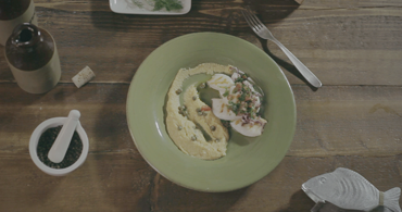 Roast squid with Fava