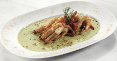 γαρίδες λευκή σάλτσα